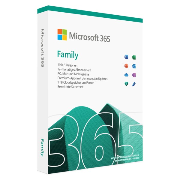 Microsoft Office 365 Familie | voor PC/Mac/Mobiele Apparaten
