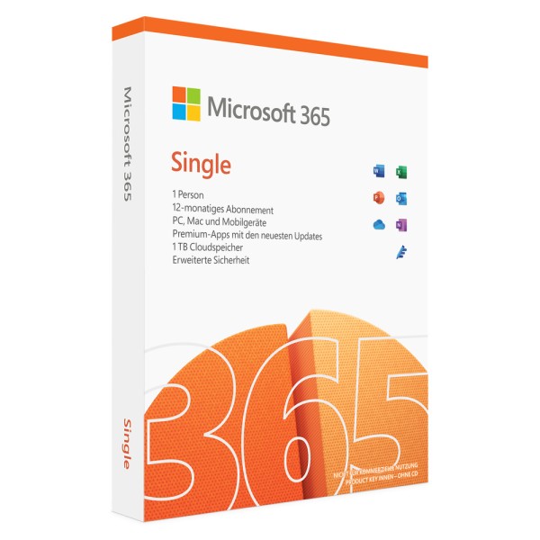 Microsoft Office 365 Single | voor PC/Mac/Mobiele Apparaten